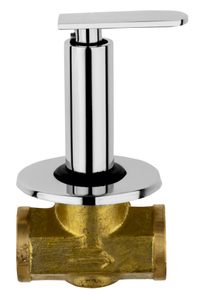 ก๊อกน้ำแบบมีหน้าแปลนทองเหลืองชุบโครเมียมติดผนังสำหรับเครื่องซักผ้า ก๊อกน้ำเย็นสำหรับอ่างล้างหน้าในห้องน้ำ ก๊อกน้ำร้อน - Product Image 2