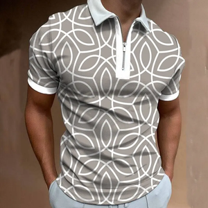 เสื้อเชิ้ตแขนสั้นผู้ชายสำหรับฤดูร้อน ระบายอากาศได้ดี แห้งเร็ว สไตล์ลำลอง แฟชั่น ผลิตจากเส้นใยโพลีเอสเตอร์ 100% - Product Image 5