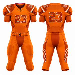 Maillot de football américain personnalisé pour homme adulte, impression par sublimation, polyester respirant, col en V, manches courtes, uniforme d'équipe ajusté - Product Image 6