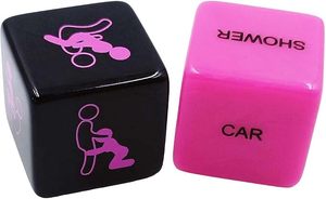 <b>Resin</b> <b>Crafts</b> Dice 12 Sided Couples Funny Sex Dice Hexagon Romance Love Gambling Adult Games - Product Image 2
