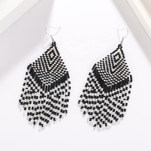 Pendientes de Borla con Cuentas Multicolores de Estilo Bohemio, Diseño Nuevo, Pendientes Colgantes Miyuki para Playa de Verano, por MD HANDICRAFTS - Product Image 3