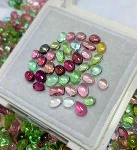 Turmalina Natural en Cabujón |   Piedra Preciosa de Turmalina Suelta |   Piedra para Joyería Hecha a Mano |   Corte Ovalado, Redondo, en Forma de Pera y Cojín |   Gema de Calidad AAA - Product Image 5