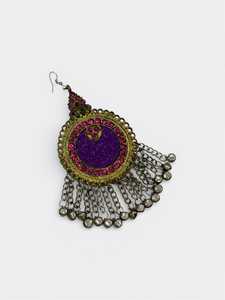 Exquisite And Elaborate Traditional Tribal Necklace Featuring Deep Luminous <b>Red</b> Oval <b>Beads</b> Strung Meticulously With Tiny Matchs - Product Image 3