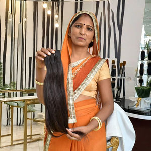 Extensions de cheveux humains brutes en gros, sans perte d'enchevêtrement, fournisseur de temples purs et vierges d'Inde du Sud - Product Image 1