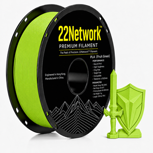 เส้นพลาสติก PLA สีเขียวผลไม้ 22Network ขนาด 1.75 มม. น้ำหนัก 1 กก. สำหรับเครื่องพิมพ์ 3 มิติอุตสาหกรรม ความเร็วสูง 300 มม./วินาที โรงงานผลิตโดยตรง รับผลิตแบบ OEM ODM - Product Image 1