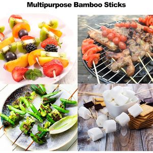 Brochetas de Bambú de 10 Pulgadas, 200 Unidades, Palitos de Madera para Kebab, Barbacoa, Frutas, Hamburguesas, Salchichas, Cócteles, Accesorios para BBQ - Product Image 3