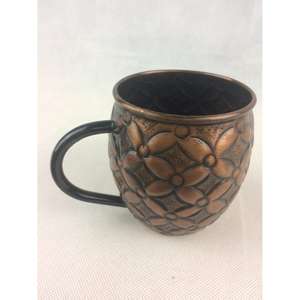 Tasses de voyage écologiques en cuivre antique à motif floral, style campagnard, pour garder les boissons chaudes/froides, sûres pour les aliments, décoratives - Product Image 2