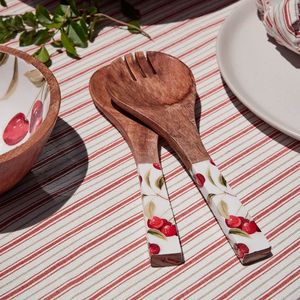 Hand Carved Mango Wood <b>Salad</b> Servers Eco-Friendly Dishwasher Safe <b>Salad</b> <b>Tools</b> - Product Image 5