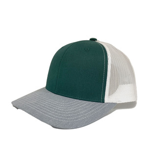 Gorra Trucker de Malla Verde con Visera Gris y Logotipo Bordado, Cierre Trasero Ajustable de 6 Paneles para Venta al por Mayor - Product Image 2