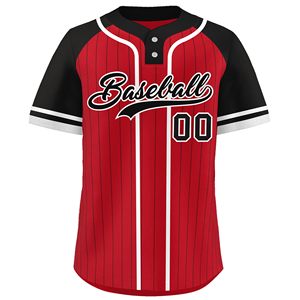 Maillot de baseball à col ras du cou en polyester écologique, color block, numéro personnalisé, impression intégrale durable - Product Image 3