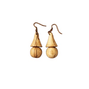 Pendientes de madera de alta venta, los mejores pendientes colgantes de madera Natural, pendientes de gota de declaración étnica de lágrima ligera para mujer - Product Image 1