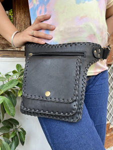 Leather Waist Bag Stylish Leather <b>Pocket</b> <b>Belts</b> Handmade Travel <b>Belt</b> Unisex Hip <b>Pocket</b> <b>Belts</b> - Product Image 2