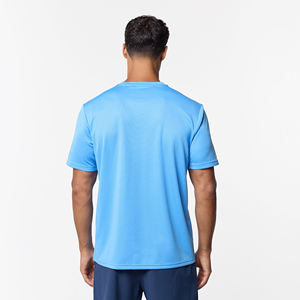 Camiseta de Manga Corta para Hombre, Cuello Redondo, Color Azul Claro, 100% Algodón Jersey, Tejido Casual, Color Sólido, Transpirable, Secado Rápido, 180g, Corte Regular - Product Image 5