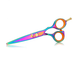 Ciseaux de coiffure professionnels en cobalt rose doré du Japon, ciseaux de barbier, ciseaux de coupe de cheveux, outils de coupe de cheveux couleur arc-en-ciel - Product Image 3