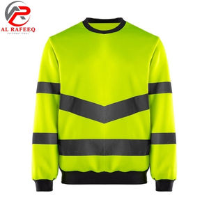 Sweat-shirt de travail à prix de gros pour hommes, sweat-shirt réfléchissant haute visibilité à col rond, polaire d'hiver pour femmes et hommes - Product Image 5