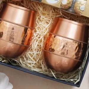 Bulk Shipping Copper Glass Tumbler Export Ready Ayurvedic Drinking Water Cup Metal <b>Drinkware</b> Supplier - Product Image 1