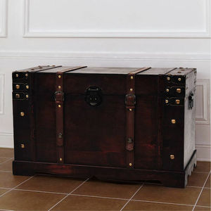 Baúl de Almacenamiento de Madera con Tapa, Diseño Clásico Rectangular, 80x65x38cm, Capacidad para Artículos Diversos - Product Image 4