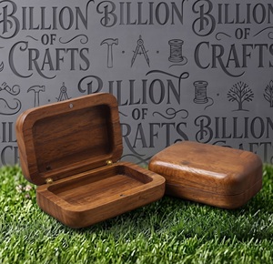 Boîte de rangement miniature en bois personnalisée en gros, boîte cadeau pour bijoux et pilules, conteneur artisanal en bois, vente en gros directe d'usine OEM - Product Image 1