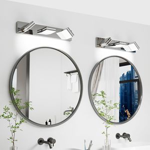 Applique murale moderne en chrome à LED pour salle de bain, 3 lumières, design élégant et minimaliste, économe en énergie et facile à installer - Product Image 3
