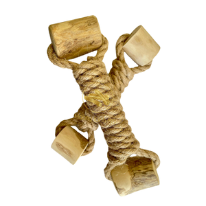 Chien à mâcher en bois de café naturel avec corde Jouets à mâcher faits à la main pour animaux de compagnie du Vietnam Contact Hoang Linh SG + 84 783 612 648 Jasmine - Product Image 6