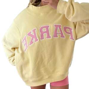 เสื้อสเวตเชิ้ตคอเต่าผู้หญิงสำหรับฤดูหนาว ผ้าฝ้ายฟลีซ 100% น้ำหนักเบา ระบายอากาศได้ดี เป็นมิตรกับสิ่งแวดล้อม พิมพ์ลายดิจิทัล ทรงไหล่ตก - Product Image 4