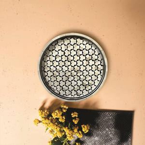 Plateau de service unique en son genre, fait à la main, incrusté de nacre, avec poignées, passe au lave-vaisselle et au micro-ondes, finition polie, Falak World Export - Product Image 3