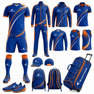 Latest Sportswear Soccer Uniform Bundle Deal Package Soccer Jersey Shorts <b>Coaches</b> Jackets Quarter Zip Top Breathable - Product Image 1