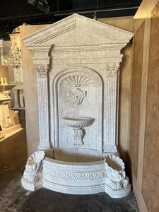 Fontaine Moderne en Marbre Blanc Sculpté à la Main, Écologique et Résistante à l'Eau pour Jardin et Usage Domestique - Product Image 3