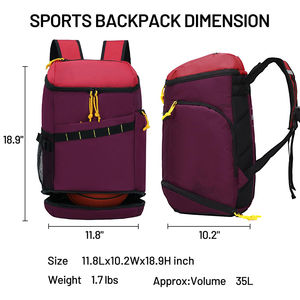 High Quality 100% Cotton <b>Basketball</b> <b>Bags</b> with Compartment for <b>Basketball</b> Football & More-Customizable Colors & Logos - Product Image 6