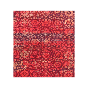 Alfombra de Seda y Lana Anudada a Mano con Diseño Floral Oxidado y Desgastado, de Pelo Corto y Grosor Medio, para Sala de Estar de Lujo - Product Image 3