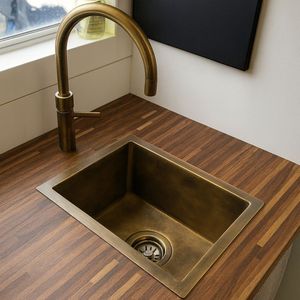 Unique Brass Kitchen Sink Premium Handmade Farmhouse Wash Basin <b>Scratch</b> Resistant Long Lasting Luxury Kitchen <b>Solution</b> - Product Image 5