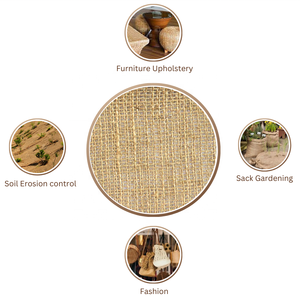 Rouleau de toile de jute naturelle 9oz, largeur 45 pouces, tissu en toile de jute écologique pour rembourrage, jardinage, contrôle de l'érosion et sacs - Product Image 5