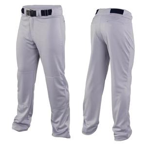 Pantalon de baseball 100% polyester, longueur intégrale, taille sur mesure, couleur unie gris clair, vêtements de sport pour équipe, pantalon de baseball de haute qualité pour hommes - Product Image 1