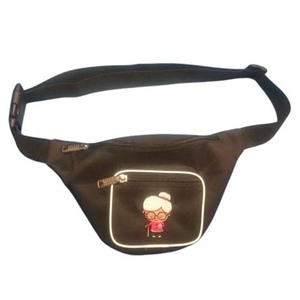 Multi-Functional Corduroy Waterproof Zipper Closure Barrel-shaped Waist Bag Men Women Sports Crossbody <b>Letter</b> Fashion Gift - Product Image 5