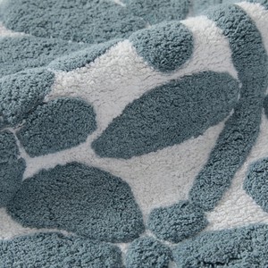 Floral Tufted Cotton Bath <b>Mat</b> Rectangle Non-Slip Rubber Backing Modern Home Use Machine Washable - Product Image 5