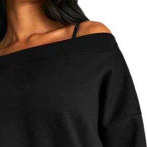 Sweat-shirt décontracté pour femme, coupe ample, col rond, manches longues, doux et chaud, style streetwear tendance pour le quotidien et les activités de plein air - Product Image 5