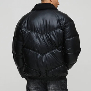 Custom <b>Canvas</b> Puffer <b>Jacket</b> Premium Quality Lightweight Insulated Winter <b>Jacket</b> Stand Front Warm Outdoor Casual Wear OEM - Product Image 4