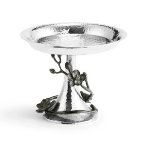 Aluminum <b>Silver</b> Hammered <b>Candlestick</b> Holders with Gold Berry Accents for Birthday & Home Decoration - Product Image 2