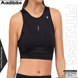 Sujetador deportivo transpirable sin tirantes Freedom Fit de alto soporte para mujer, con almohadillas extraíbles, talla grande, para yoga y running, con logo frontal. - Product Image 3