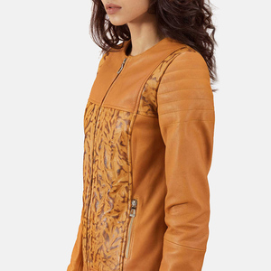 Blouson Moto Femme en Similicuir avec Doublure en Fausse Fourrure, Manches Longues, Sur Mesure, Tissé, Respirant, Imperméable, Séchage Rapide, Fermeture Éclair - Product Image 5