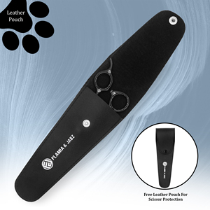Flamia & Jabz Pet Grooming Scissors Stainless Steel Black with Paw Print Design for Dogs 8 Inch <b>Classic</b> Style Chunker black - Product Image 5
