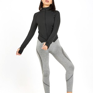 Nouvelle Veste de Sport Femme à Manches Longues en Spandex/Nylon Respirante et à Séchage Rapide avec Fermeture Éclair sur le Devant – Qualité Supérieure pour Yoga et Entraînement - Product Image 6