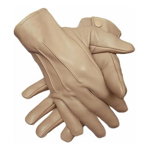 Gants de soirée en cuir véritable 100 % authentique de haute qualité, compatibles écran tactile, écologiques, avec détection par aiguille, longueur poignet, pour hommes et femmes - Product Image 5