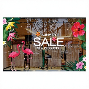 Custom UV Printed Clear Transparent Vinyl <b>Window</b> <b>Decal</b> Removable Glass Sticker for Storefront Advertising Decoration - Product Image 3