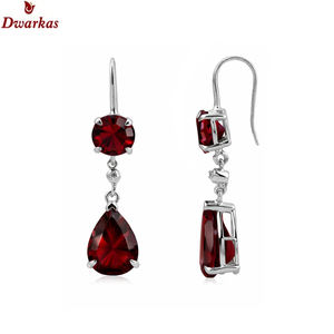 Boucles d'oreilles élégantes et tendance pour femmes, en argent sterling 925, onyx vert naturel, CZ, multi-pierres, cadeau d'anniversaire - Product Image 3