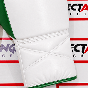 Gants de combat rectangulaires en cuir durable, pour entraînement de boxe, avec support de poignet à lacets, équipement professionnel pour boxeurs - Product Image 3