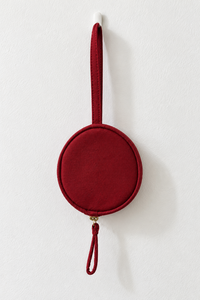 Estuche para Monedas de Algodón Morado, Bolsa Pequeña con Cierre y Correa para Colgar - Product Image 3