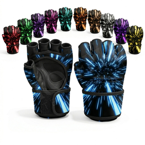 Guantes de Sparring Transpirables de Piel Genuina para Protección de Manos en MMA, Artes Marciales y Kickboxing, con Diseño de Logotipo Personalizado - Product Image 1