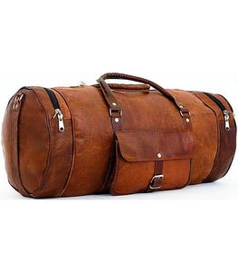 Sac de voyage en cuir imperméable de style nouveau, couleur unique, sac à dos de sport d'extérieur, sac de voyage en cuir tendance à vendre - Product Image 1