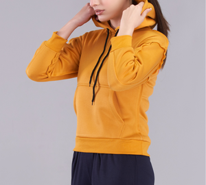 Sudadera con Capucha para Mujer, Color Sólido, Felpa de Algodón, con Bolsillos, Ropa Casual de Otoño - Product Image 2